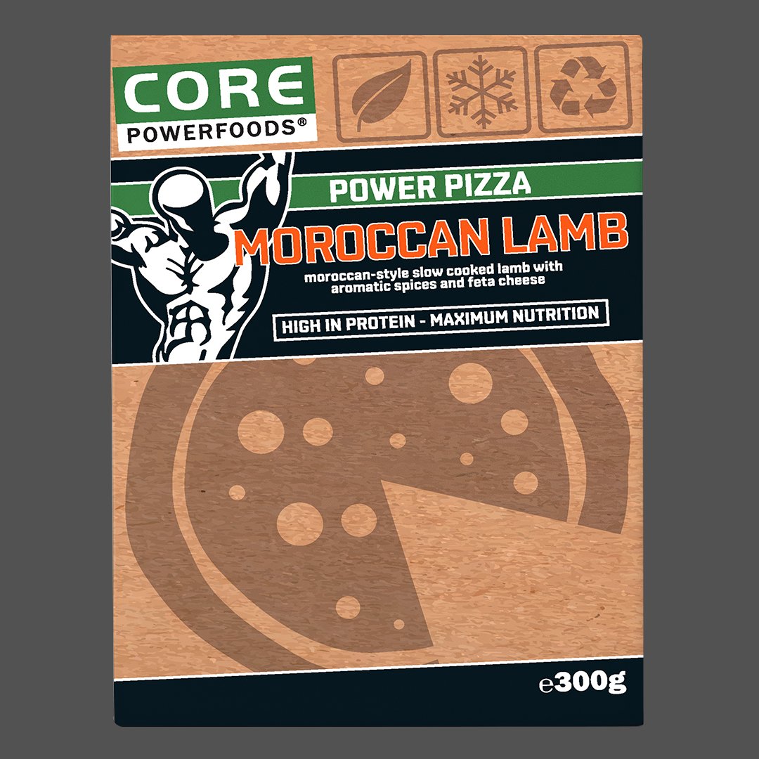 Moroccan lamb ready-made frozen pizza, post workout meals