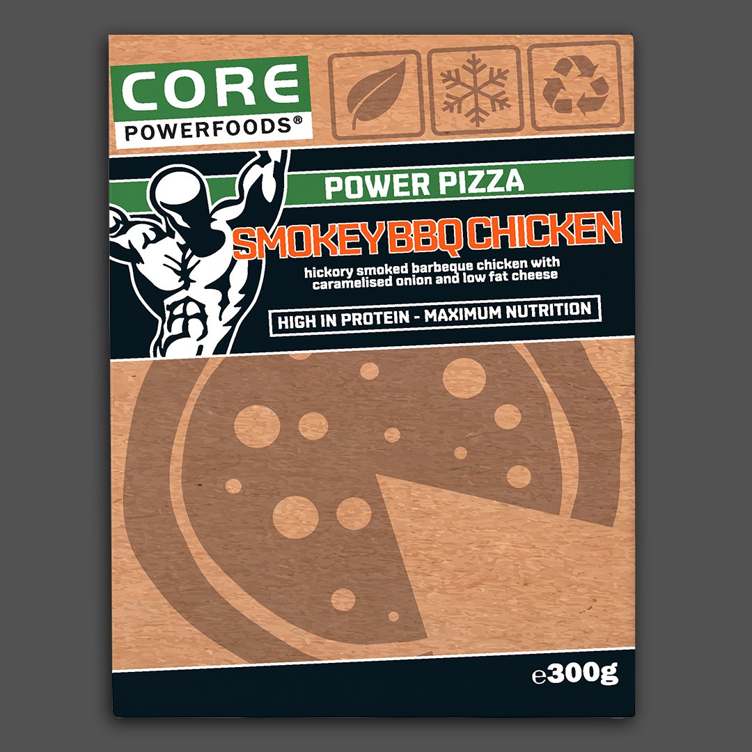Smokey bbq chicken ready-made frozen pizza, post workout meals