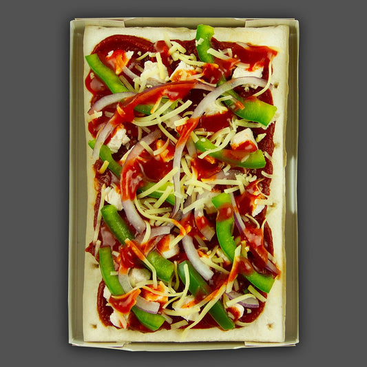 Peri peri chicken ready-made frozen pizza, post workout meals