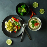 Spice it up green chicken curry, high in protein fitness meals delivered