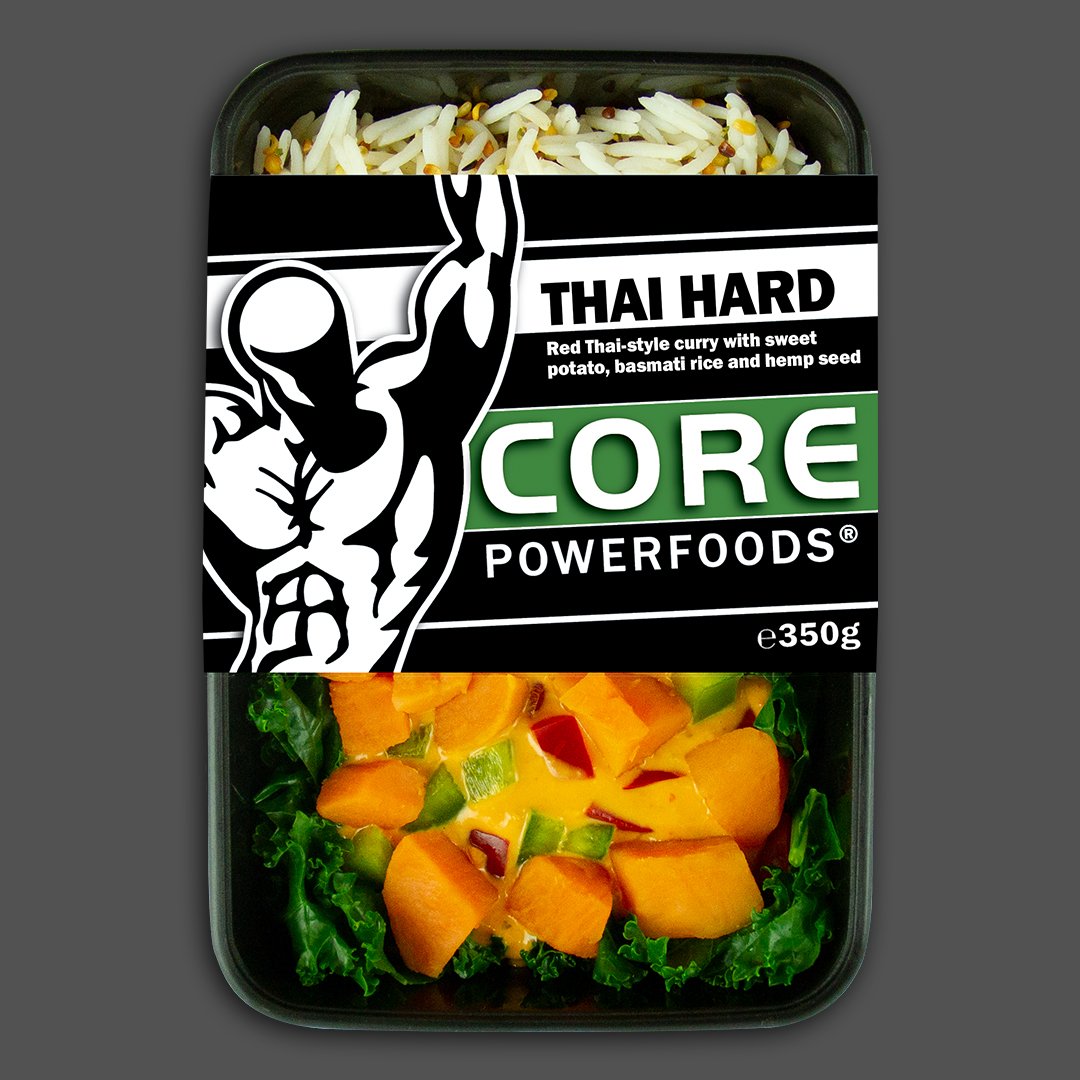 Thai hard vegetarian red curry, high in protein fitness meals delivered